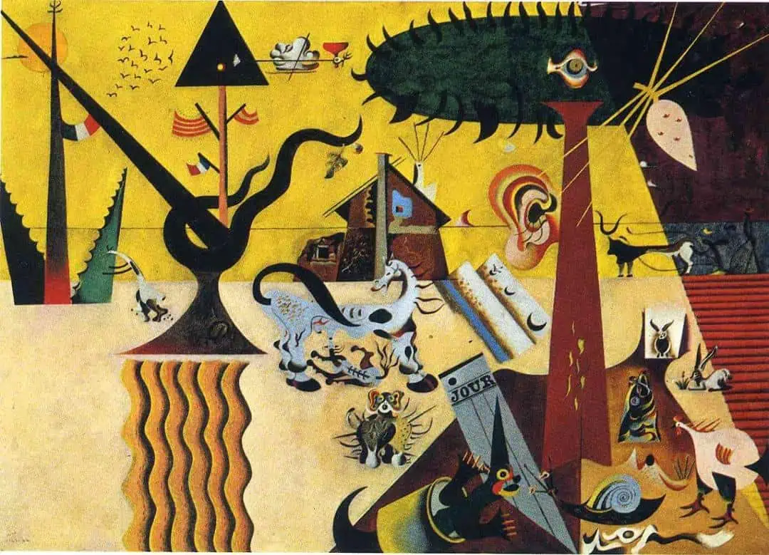 the-tilled-field-painting-by-joan-miro the-tilled-field-painting-by-joan-miro